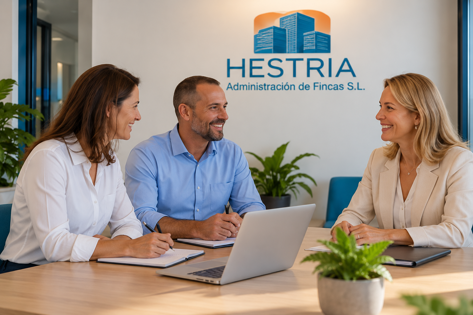 Overleg bij Hestria